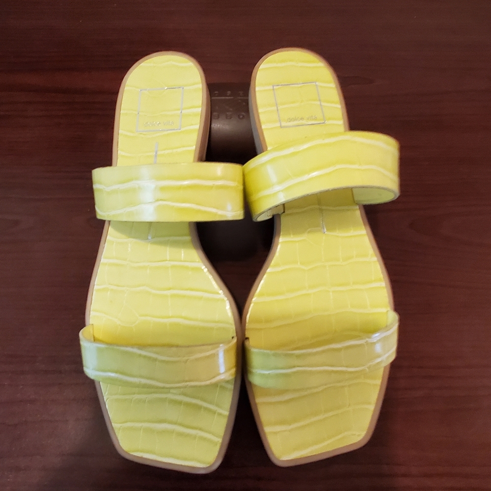 Dolce Vita Sandals - Neon Croc Print